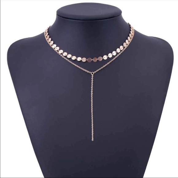 • Sydney • Sequin Drop Chain Necklace - Picture 2 of 3